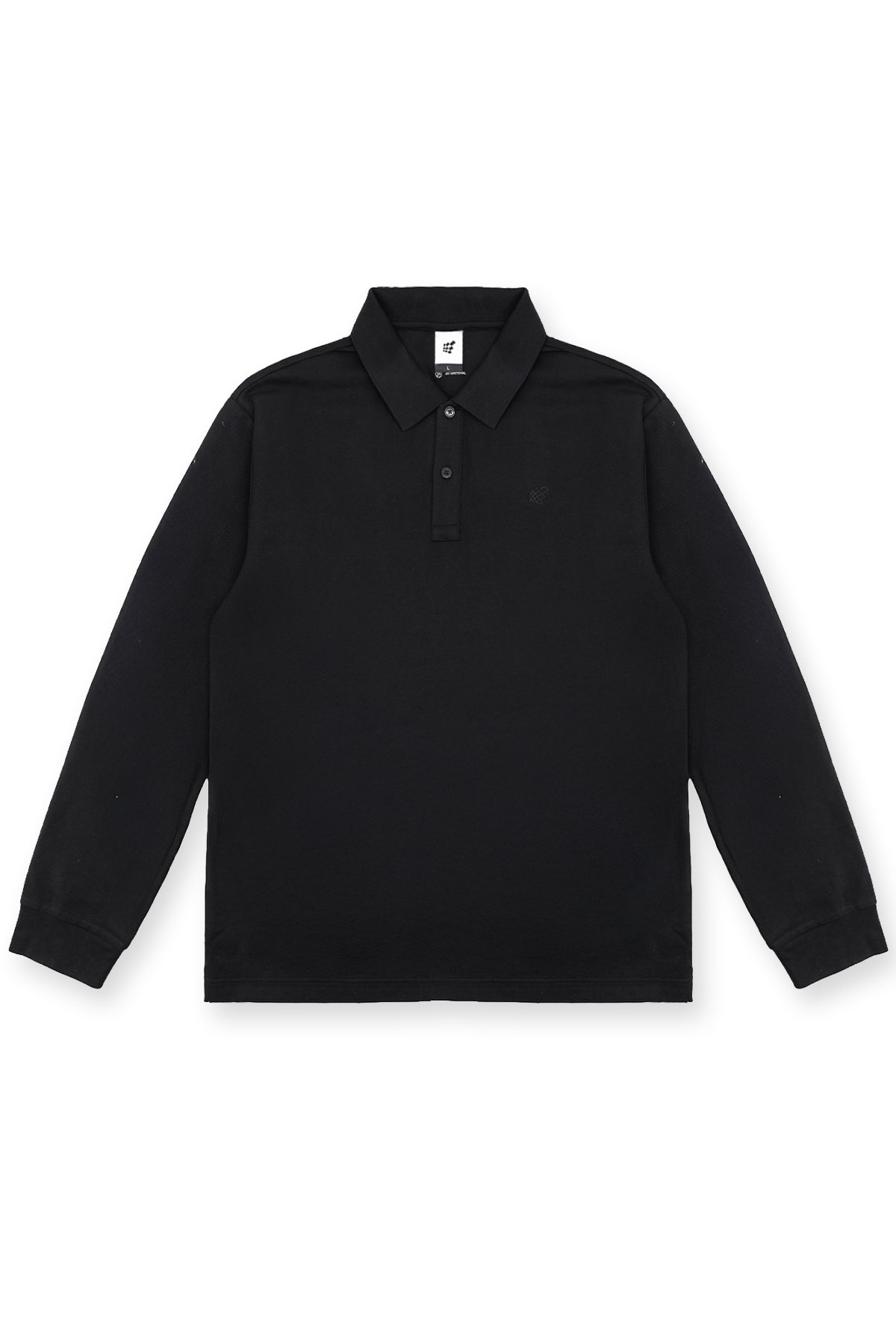 Polo Button-Up Longsleeve - Black