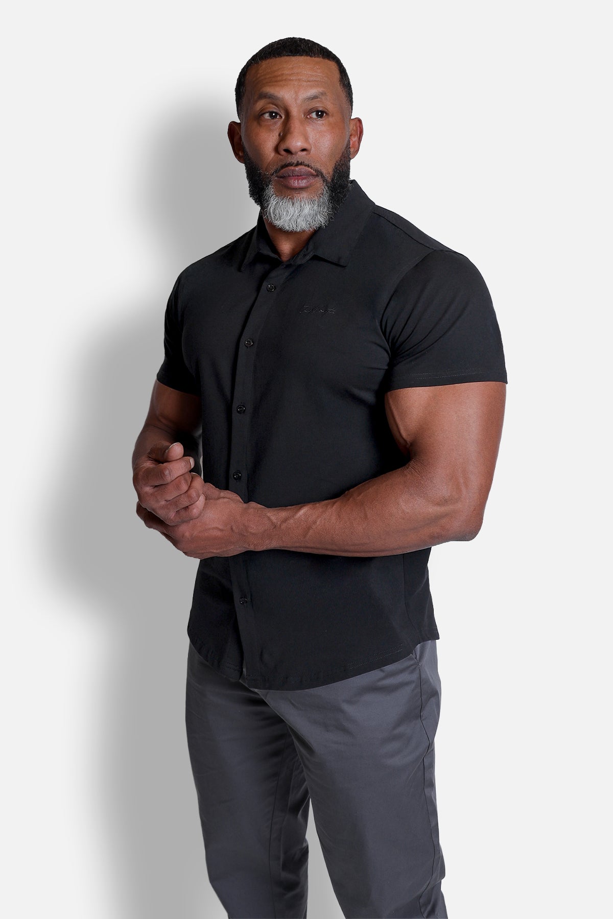 Flex Premium Stretch Button-Up Shirt - Onyx Black