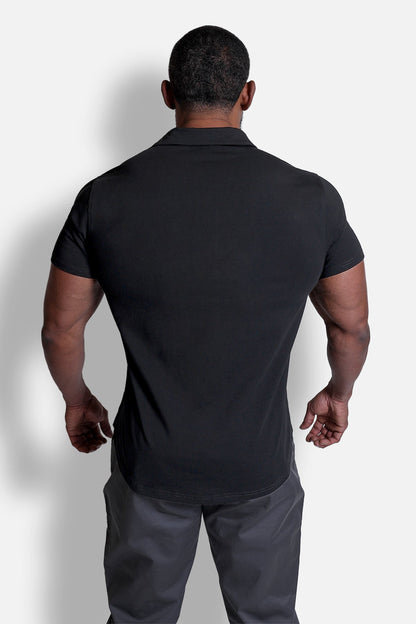 Flex Premium Stretch Button-Up Shirt - Onyx Black
