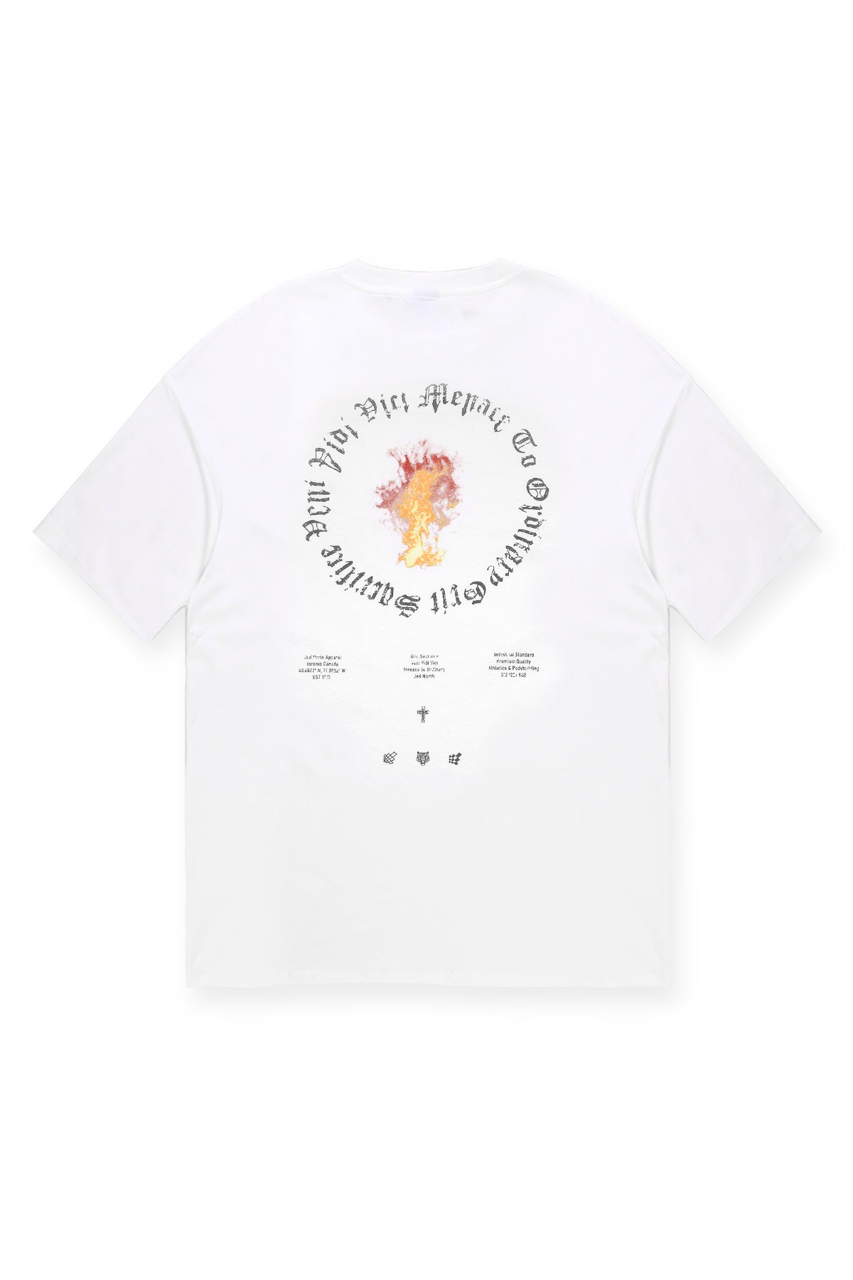 Vintage Oversized T-Shirt - Ring of Fire White