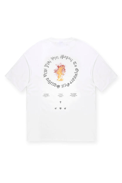 Vintage Oversized T-Shirt - Ring of Fire White