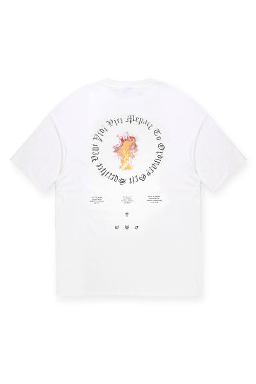 Vintage Oversized T-Shirt - Ring of Fire White