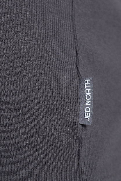 Ribbed Muscle Tank Top - Dark Gray
