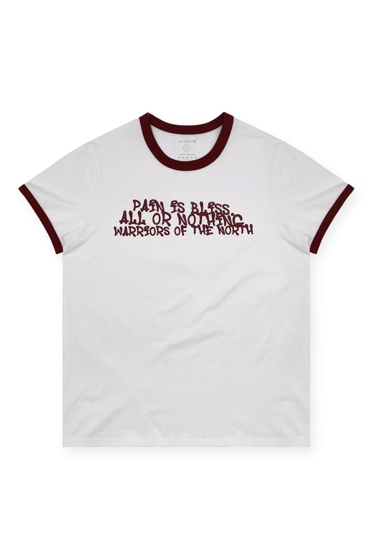 Muscle-Fit Ringer Tee - White w/ Red Trim