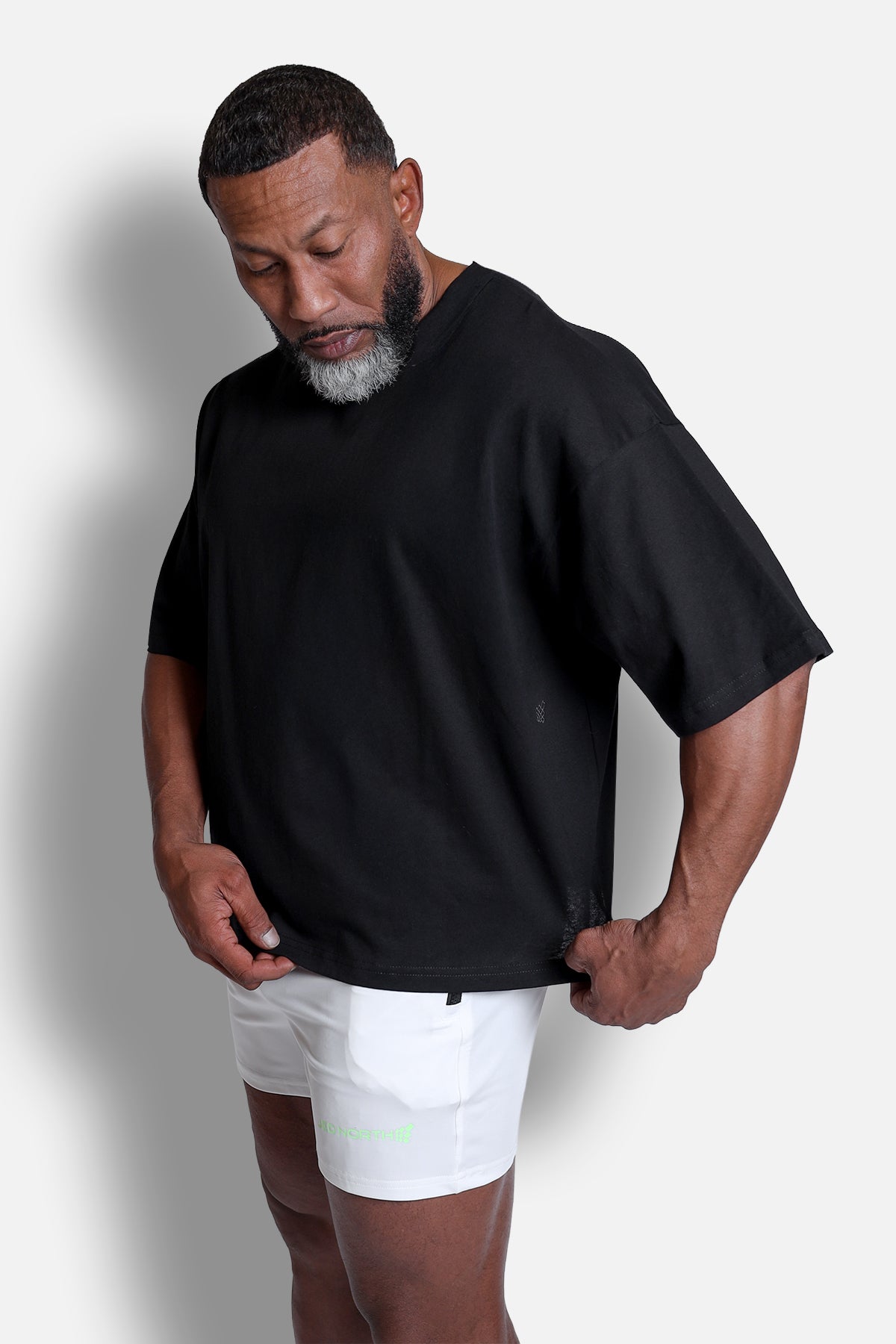 Raw-Cut Boxy Crop Tee - Black
