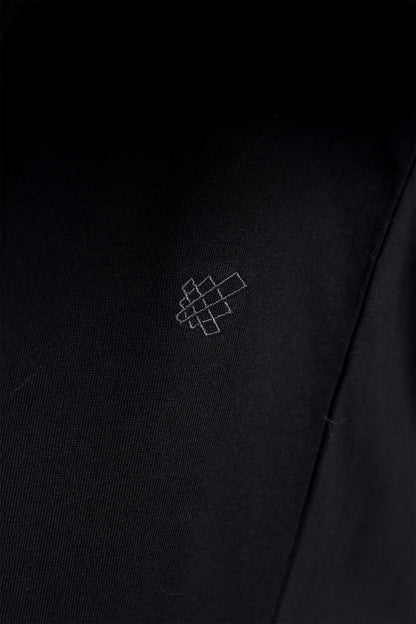 Raw-Cut Boxy Crop Tee - Black